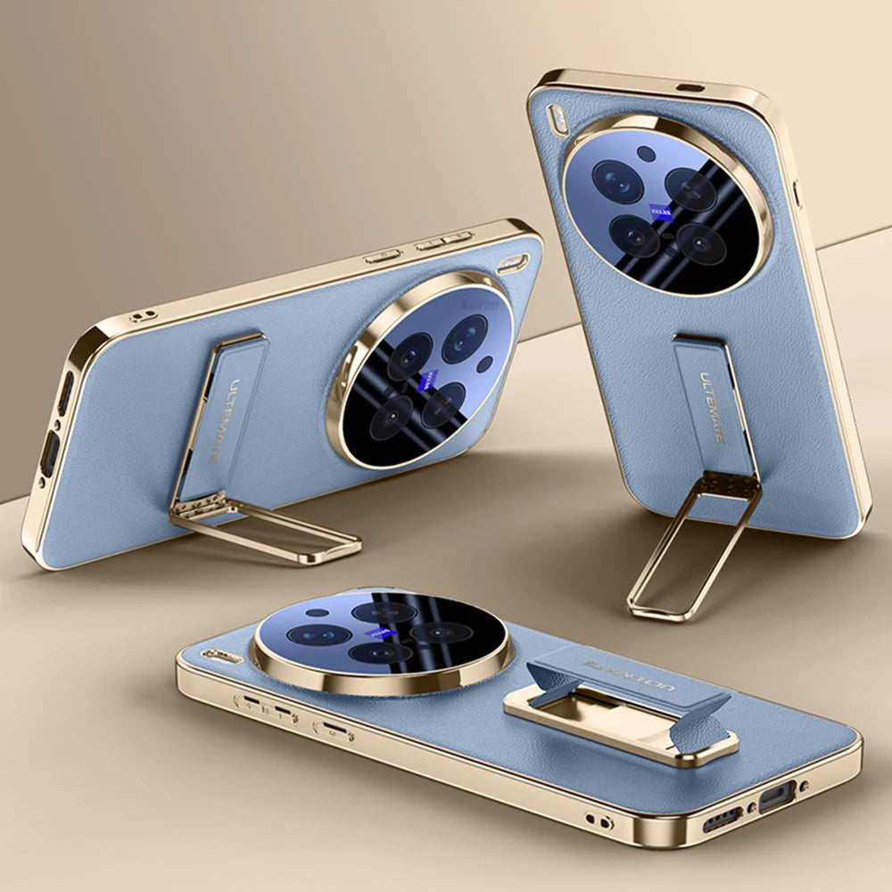 Luxury Leather Back Case with Wristband Holder | Stylish Protection