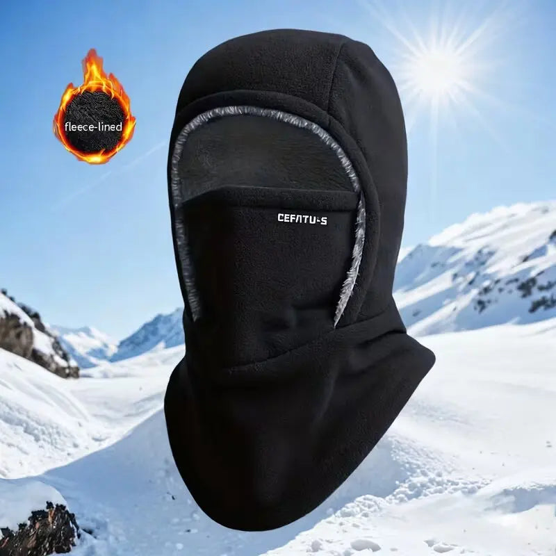 Unisex Fleece Balaclava Cycling Cap | Thick Warm Windproof Hood