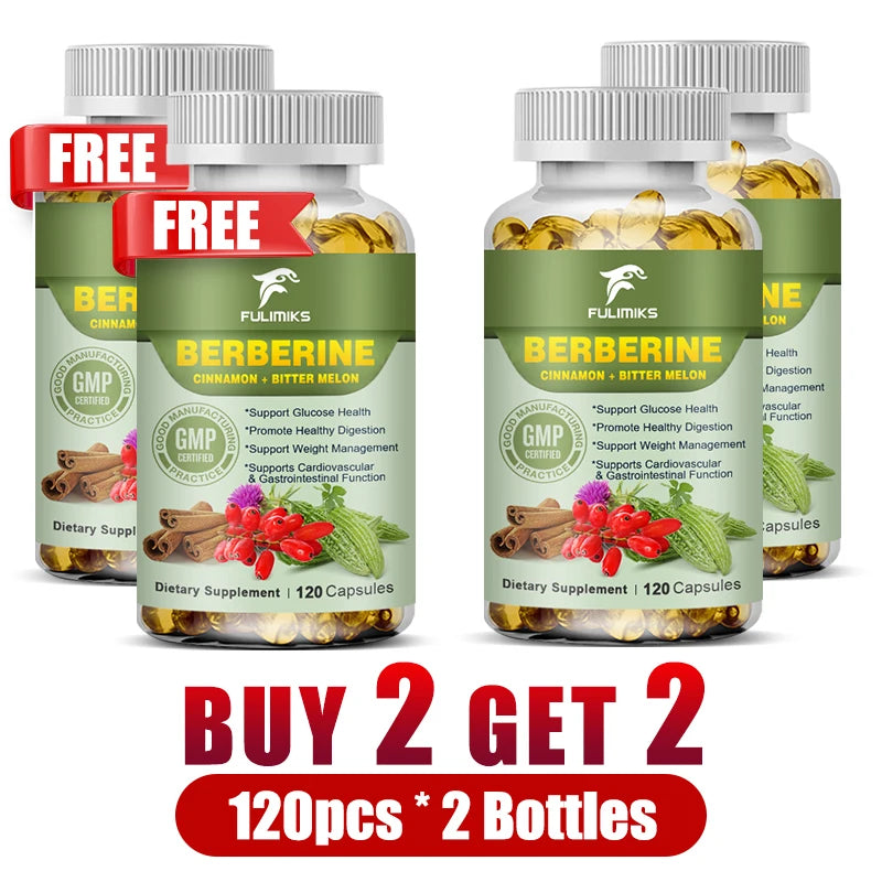Buy 1 Get 1 Free! Advanced Berberine Supplement for Healthy Living