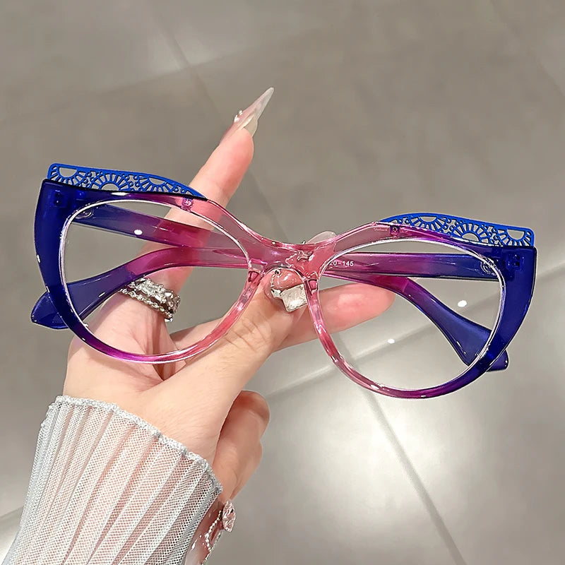 Trendy Women's Cat-Eye Anti-Blue Light Glasses | Stylish & Chic