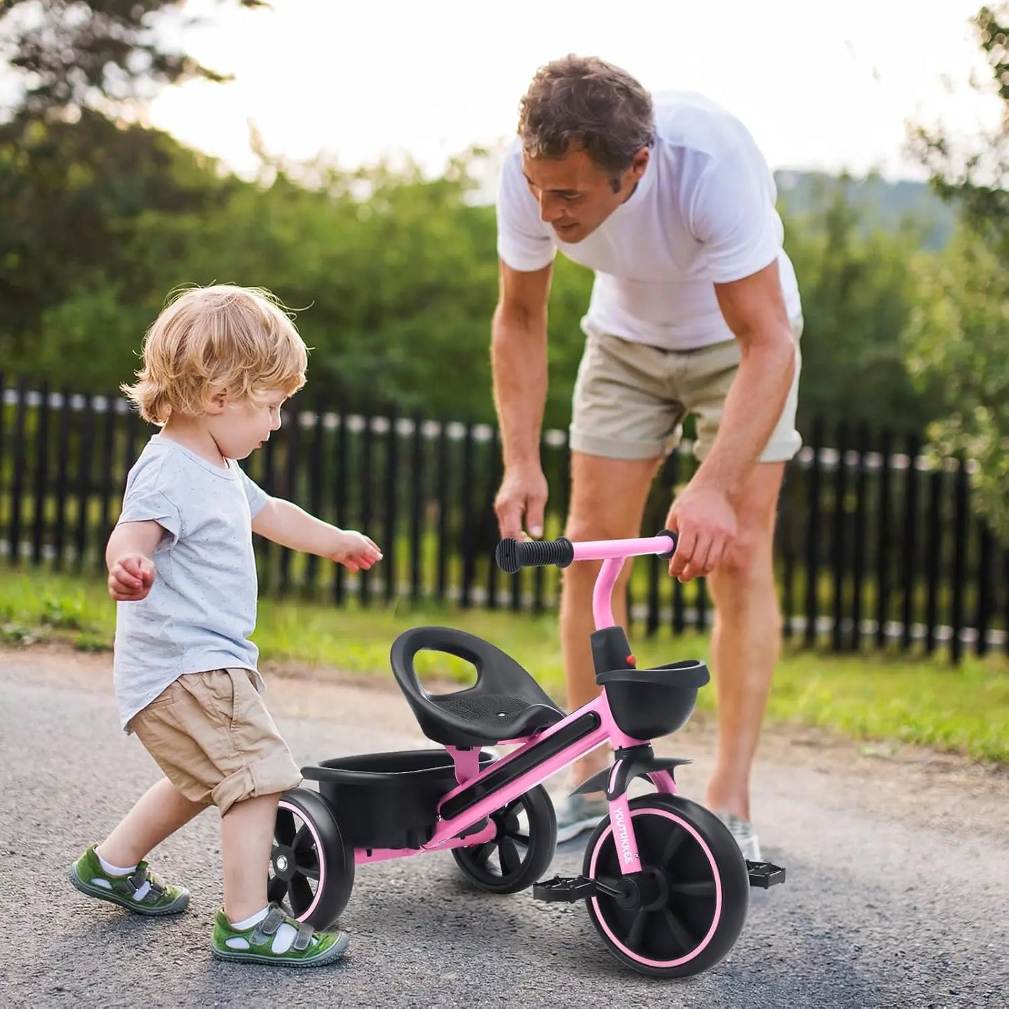 Kids Tricycle with LED Lights | Safe & Fun for Toddlers