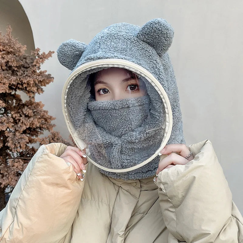 Unisex Windproof Full Face Mask Beanie | Warm Fleece Winter Hat