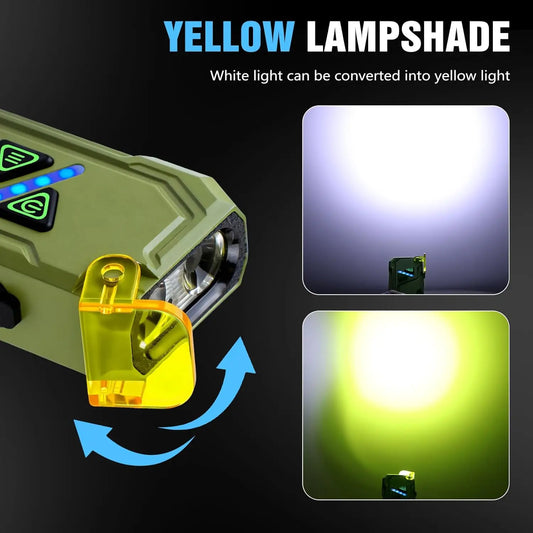1000 Lumens RGB LED Flashlight | Rechargeable Magnetic Pocket Light