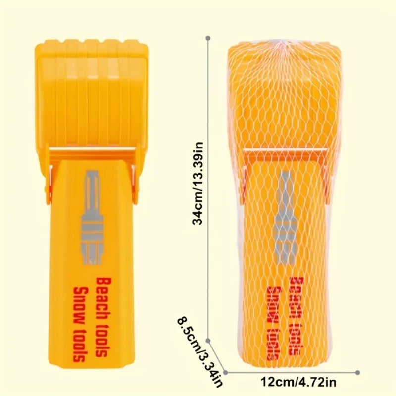 1pc/2pcs Pro Sand & Snow Shovel - Vibrant Orange Beach Digging Tool for Kids/Adults, Heavy-Duty Plastic Snow Toy