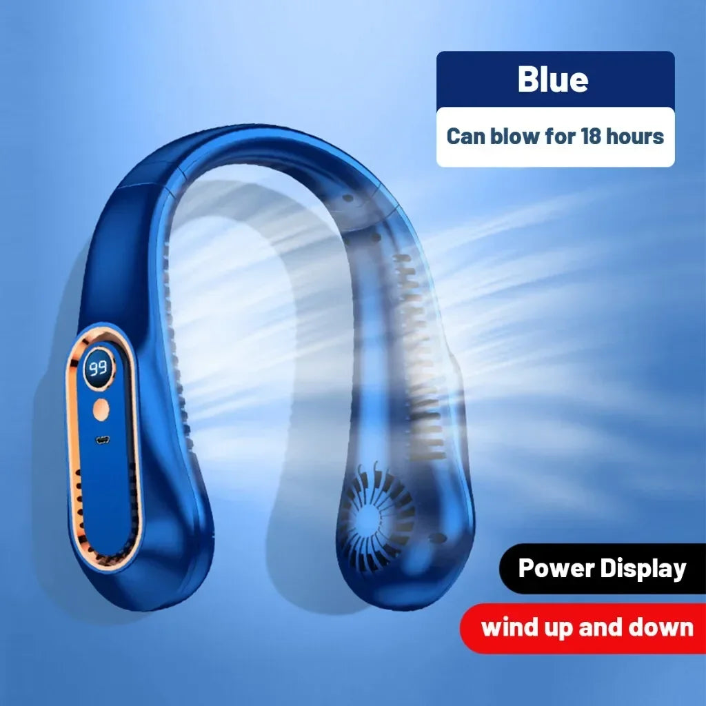 Portable Bladeless Fan | Ultra Quiet USB Charging Neck Fan