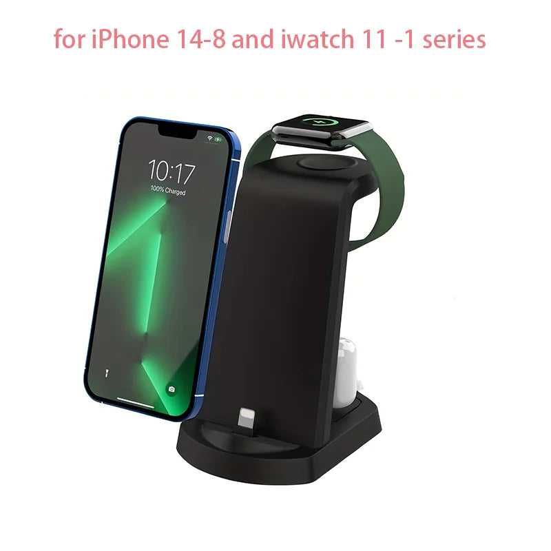 18W 3-in-1 Wireless Charging Station for iPhone, Watch & AirPods