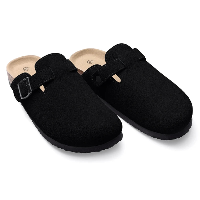 Comfortable Arch Support Suede Clogs for Home and Outdoor