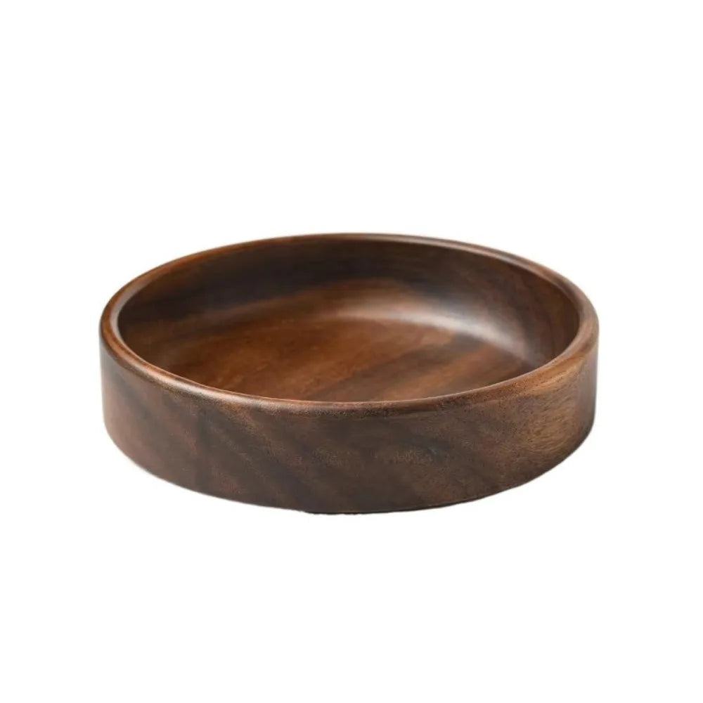 Handmade Solid Wood Bowl | Stackable Wooden Salad Plate & Tray