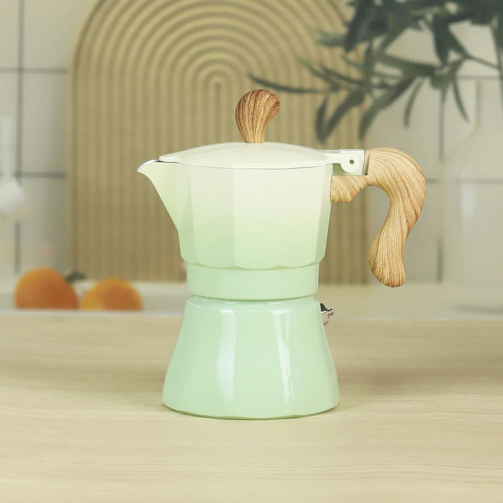 3-Cup Gradient Color Mocha Pot | Perfect for Home & Outdoors