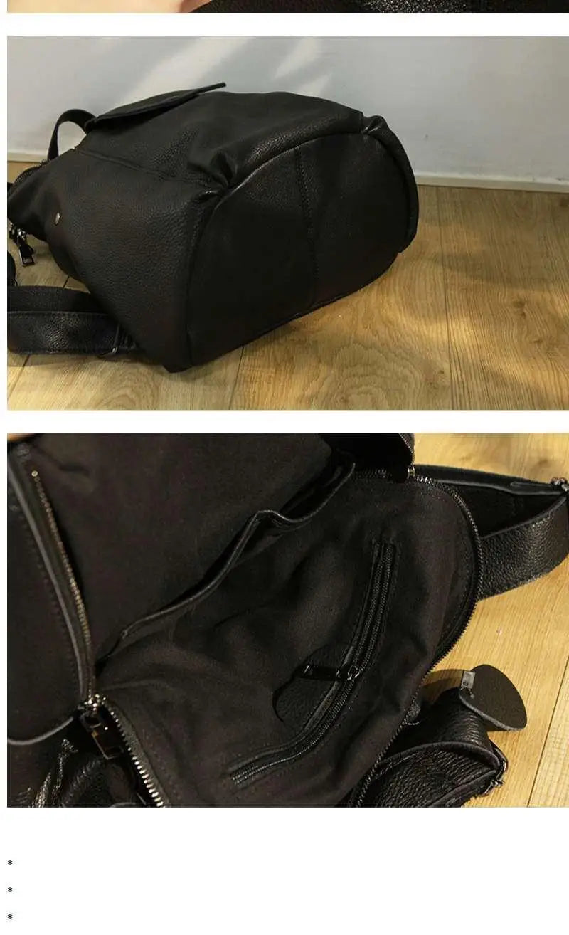 High Capacity Leather Travel Backpack for Women | Versatile Fashion