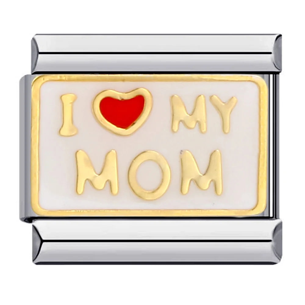 DIY 9mm Letter Stainless Steel Charm | Unique Mother's Day Gift
