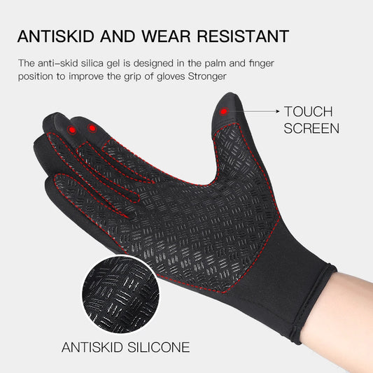 Guantes de invierno para ciclismo/esquí | Resistentes a la humedad y compatibles con pantalla táctil, cálidos