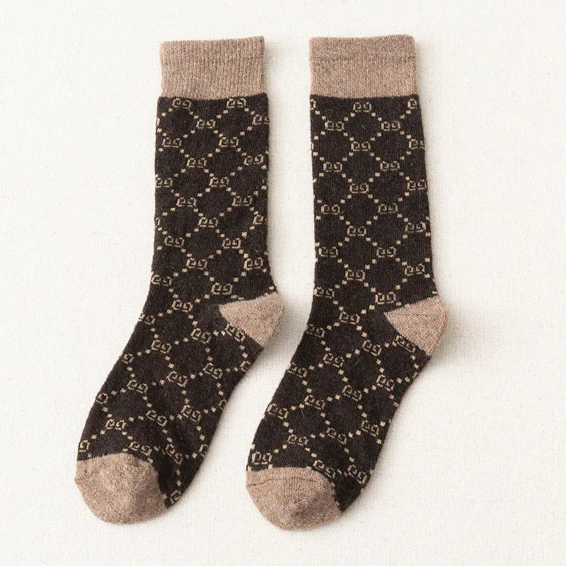 Thick Wool Mid-Calf Socks | Warm Japanese Retro Style 2026