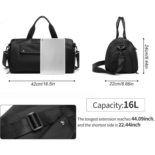 Versatile Gym Bag with Shoe & Wet Compartment for Travel & Sports