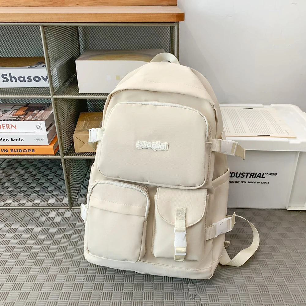 Stylish Versatile Solid Color Backpack for Work & Travel