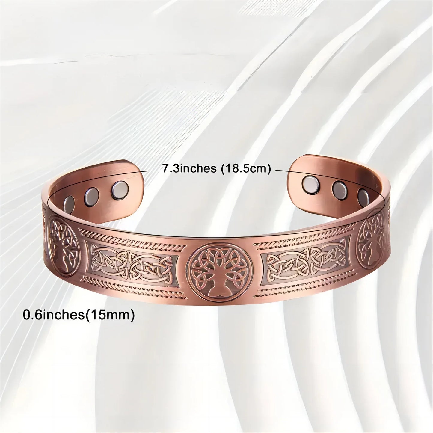 Powerful Magnet Copper Life Tree Bracelet | Adjustable Copper Jewelry