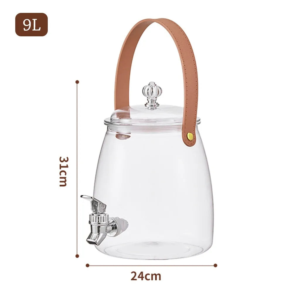 Large Capacity Summer Cold Water Kettle with Tap | Versatile Beverage Dispenser