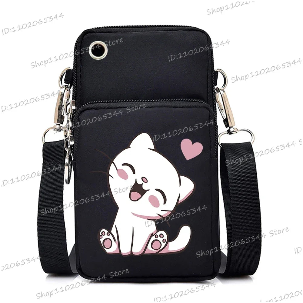 Cartoon Cat Crossbody Bag | Cute Women's Anime Shoulder Purse