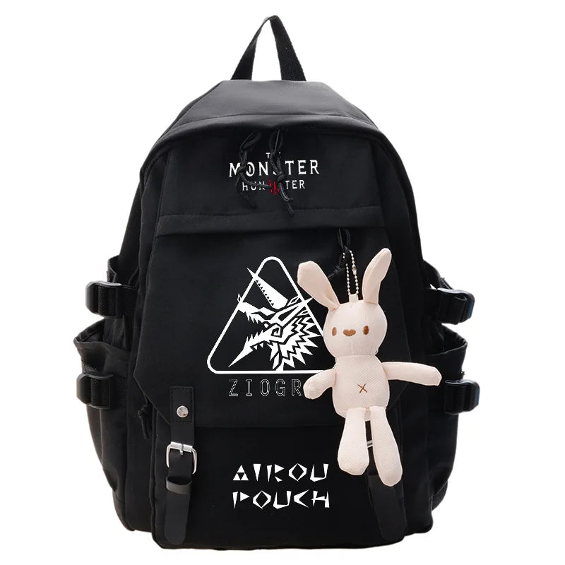 Anime Monster Hunter Cat Backpack | Stylish Schoolbag for All