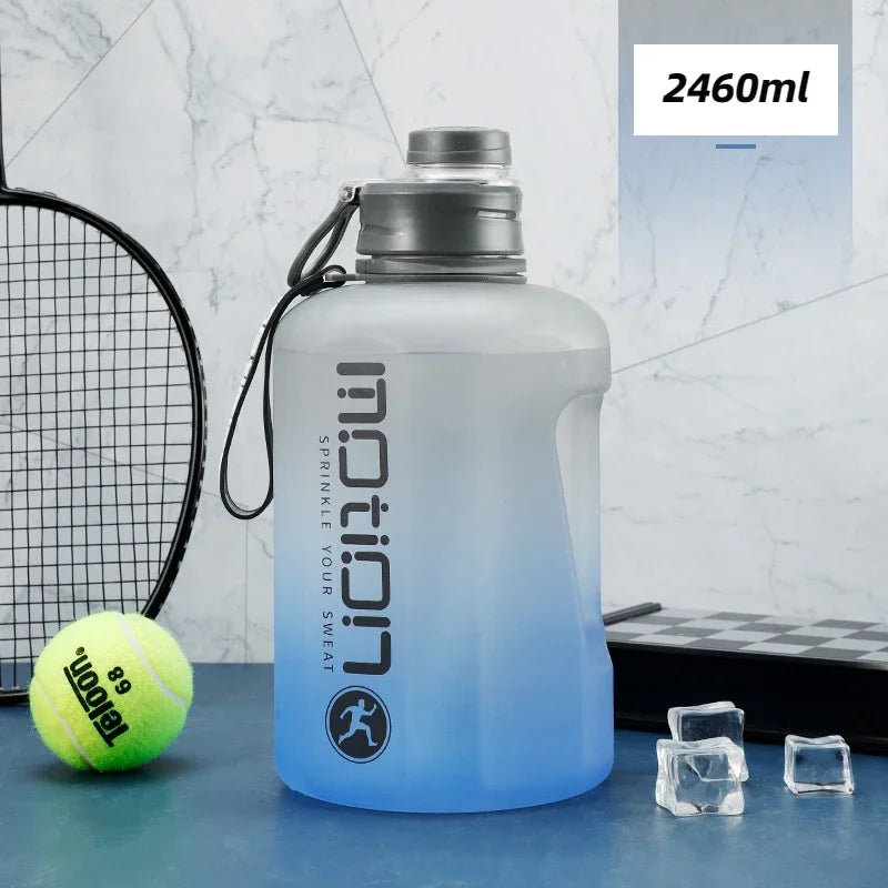 2 Liter Sports Water Bottle with Straw | Large Capacity Fitness Kettle