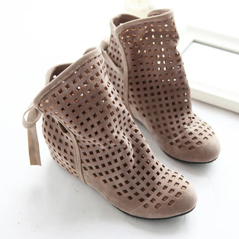 Stylish Hollow Summer Booties | Trendy Women’s Openwork Boots