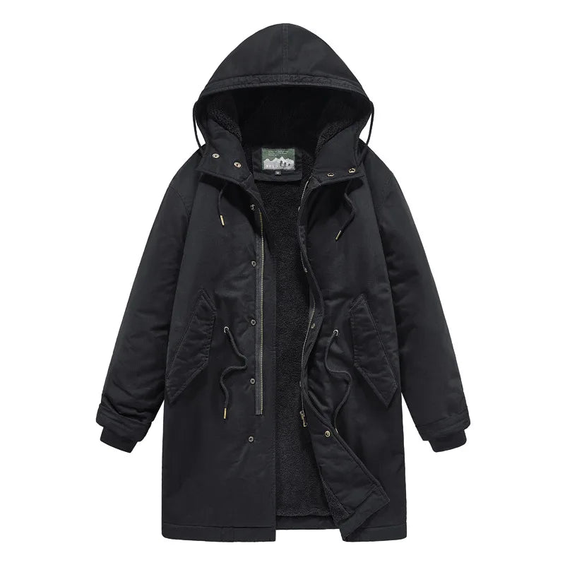 Men's Retro M51 Mid-Length Windbreaker Parka with Hood | Fall/Winter