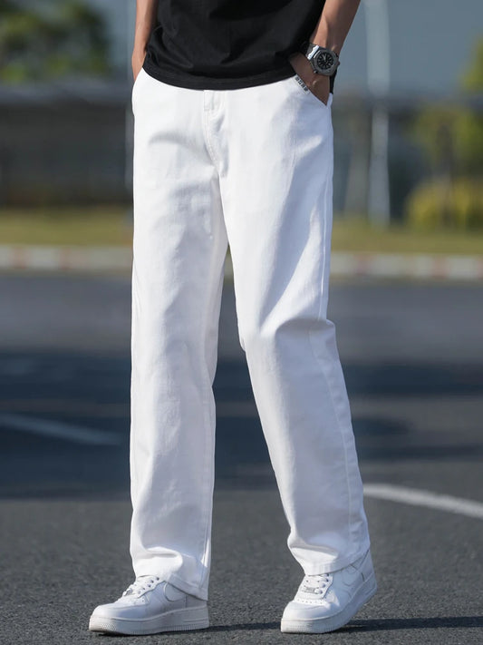 Men's Casual Loose Jeans | Lightweight Breathable Denim Pants