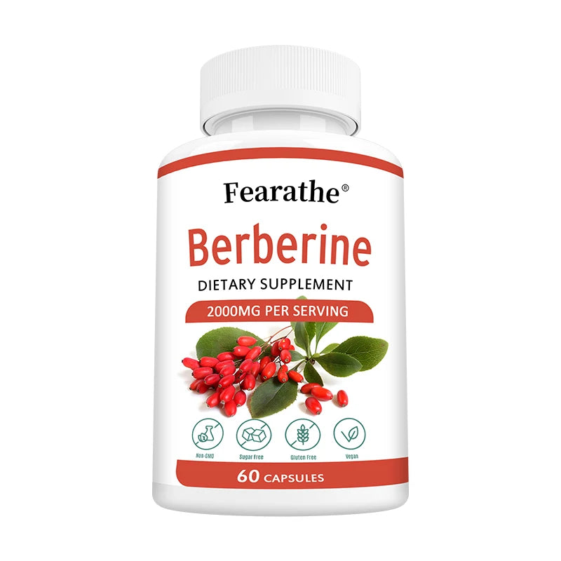 Natural Berberine Capsules 2000mg | Support Cardiovascular & Digestive Health
