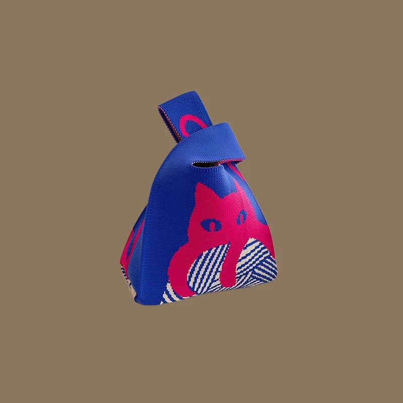 Chic Handmade Knit Mini Knot Wrist Bag for Women | Casual Tote