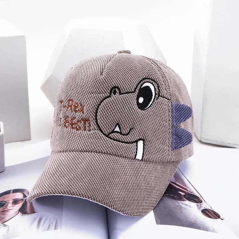 Cute Cartoon Dinosaur Kids Baseball Cap | Adjustable Sun Hat