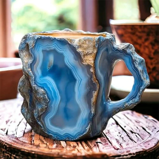 Tazas de Café Vibrantes de Resina Natural de Gran Capacidad