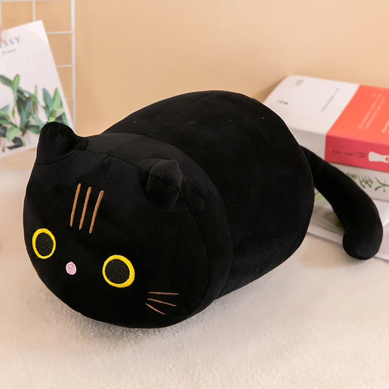 Kawaii Fluffy Cat Pillow Plush Toy Super Soft Cute Kitty Sofa Cushion Stuffed Animal Gift for Boys Girls Children Room Decor