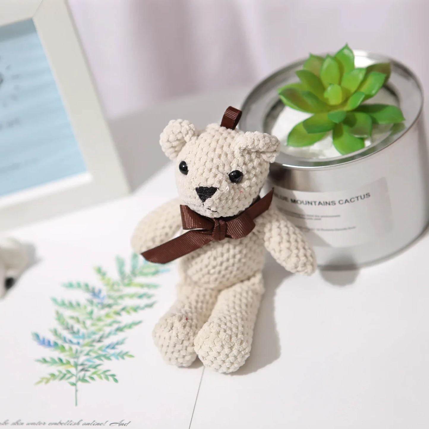 16cm Soft Stuffed Bear Plush Keychain Gift | Mini Plush Doll