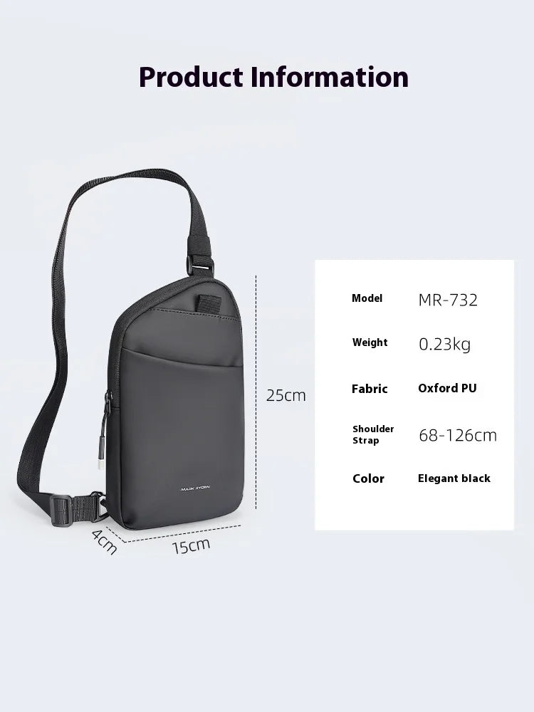 Lightweight Waterproof Crossbody Bag | Sling Shoulder Pack for Men