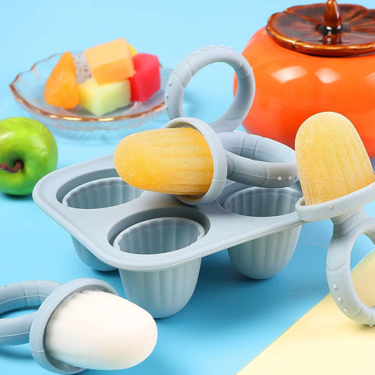 5PCS Baby Fruit and Vegetable Silicone Teether with Hand Ring