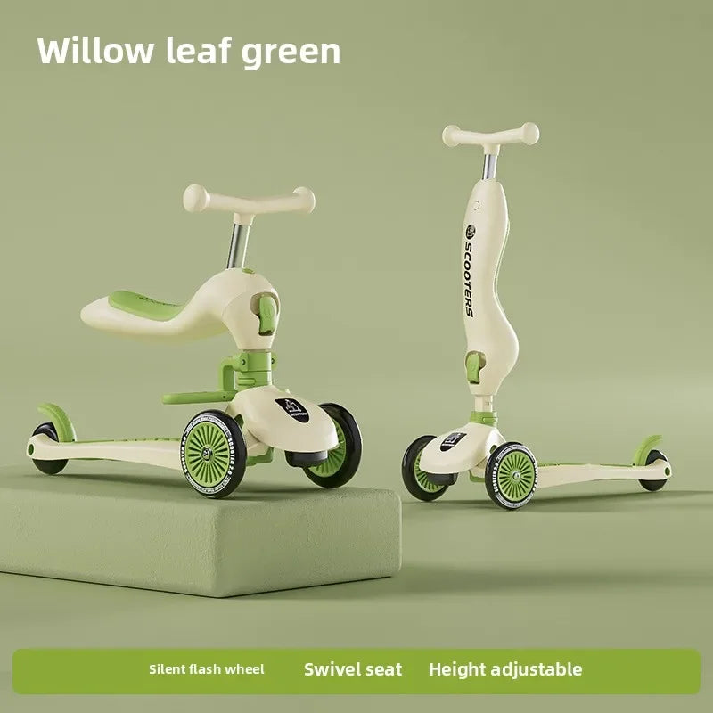 Foldable 3-Wheel Kids Scooter | Portable Musical Fun for Children