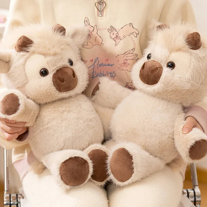 Adorable Highland Cattle Plush Toy | Huggable Cow Stuffed Animal