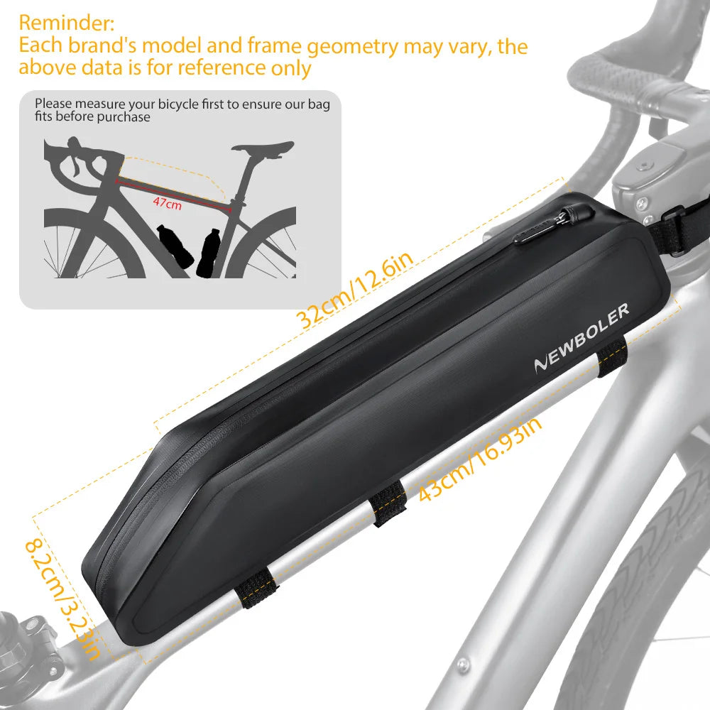 2L Bike Frame Front Tube Bag | Waterproof Cycling Pouch