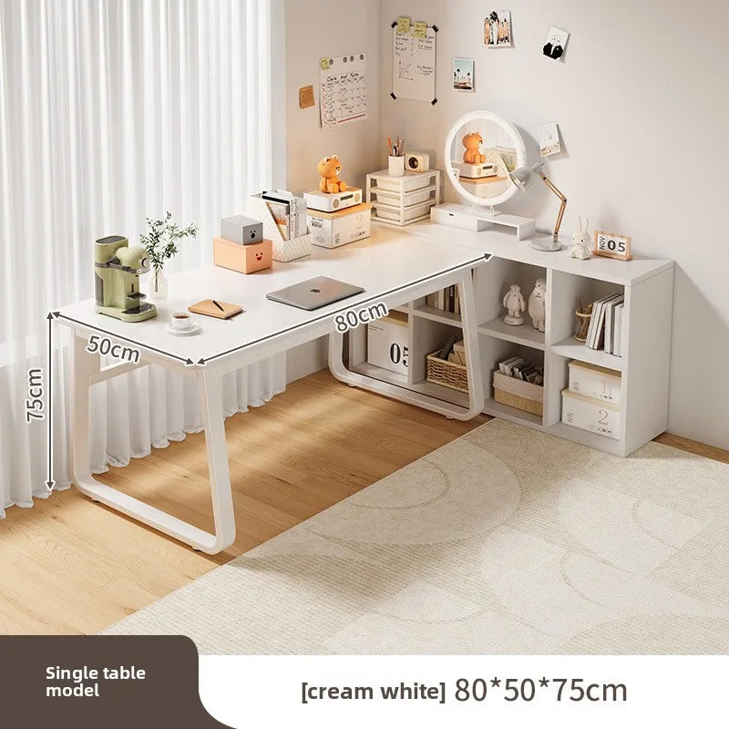 Durable White Computer Desk | Modern Makeup and Workstation