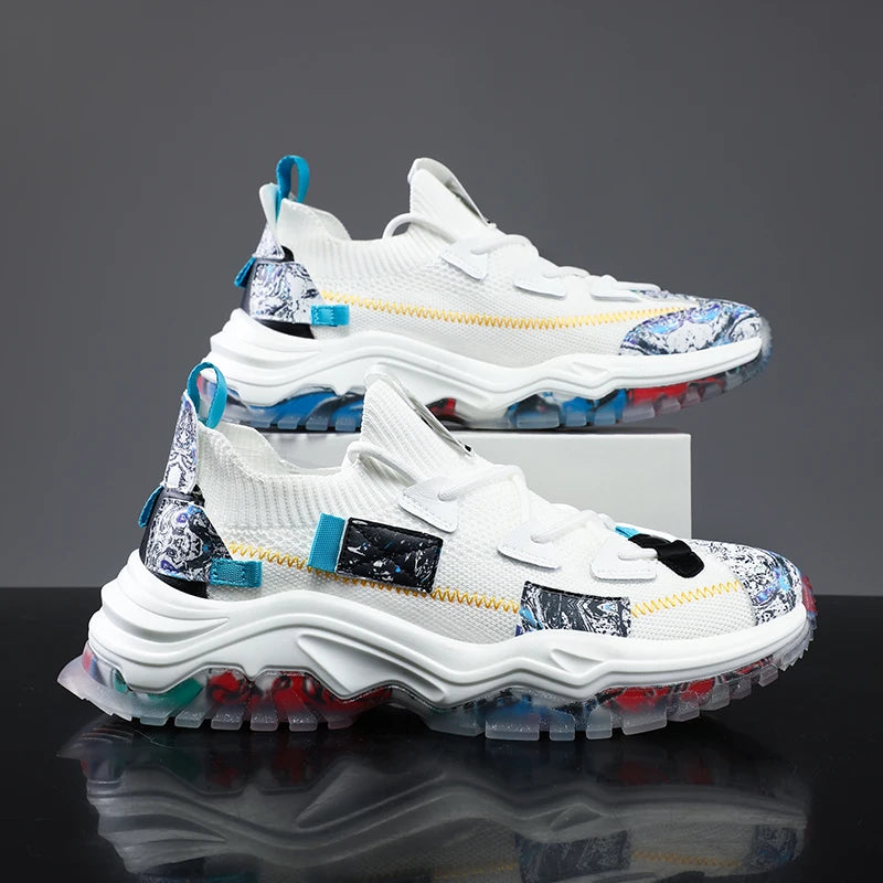 Luxury Men's Casual Sneakers | Versatile Fashion Platform Shoes