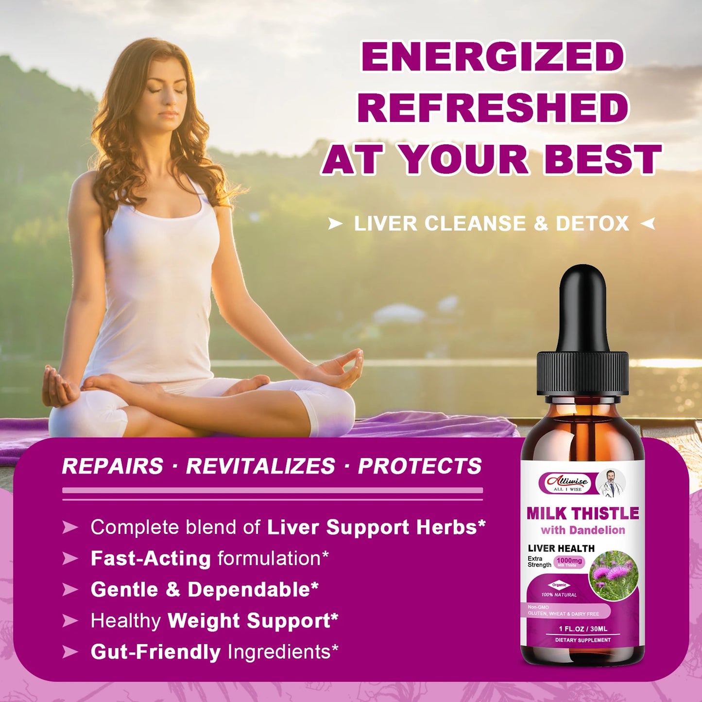 Liver Health Support Liquid | Detox Milk Thistle Extract Blend
