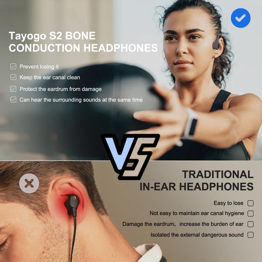 Wireless Bluetooth Bone Conduction Headphones | Open Ear Earbuds
