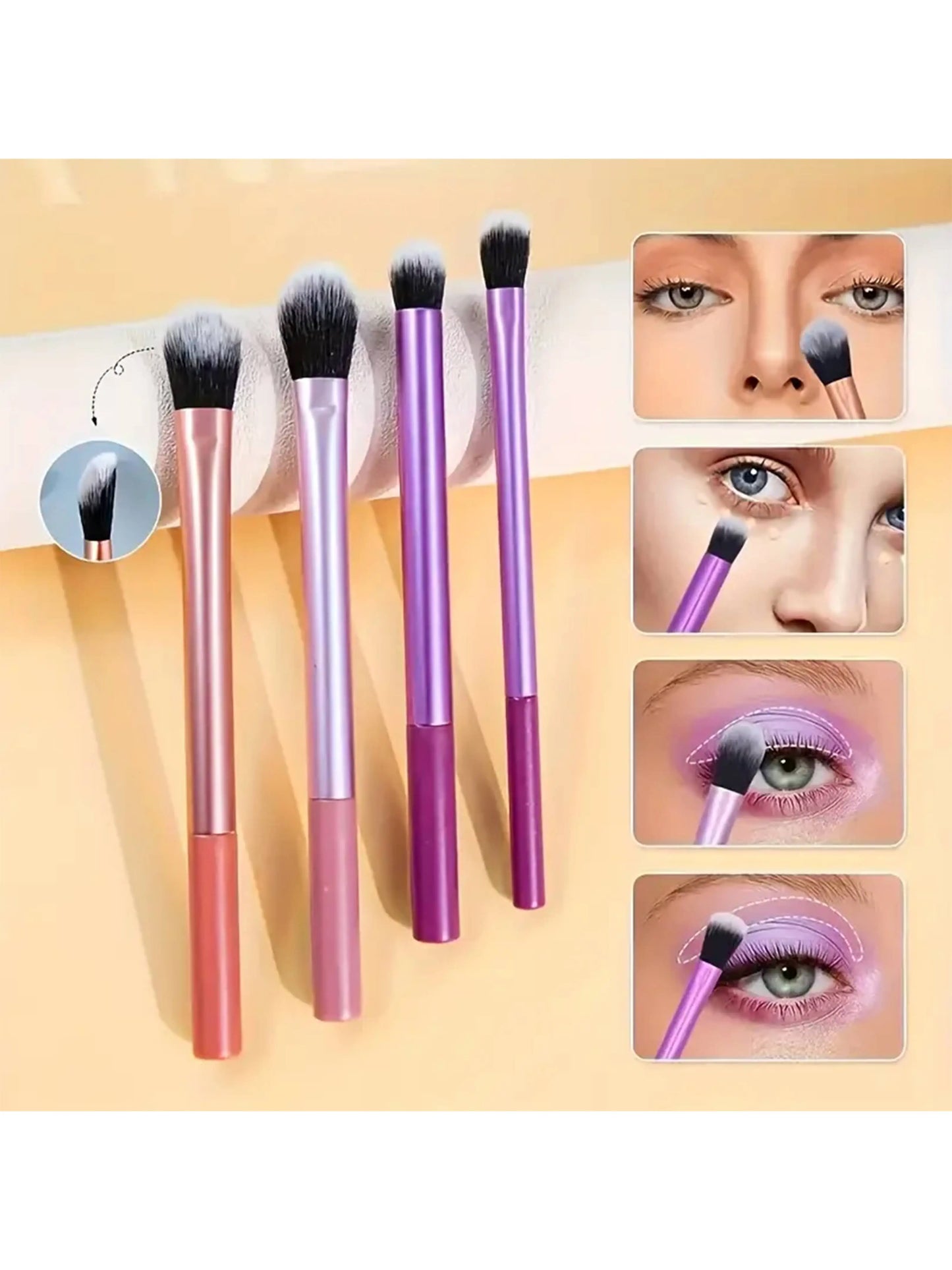 8 Piece Makeup Brush Set | Soft Synthetic Brushes for Perfect Application