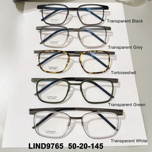 Gafas ultraligeras de titanio puro | Montura rectangular vintage