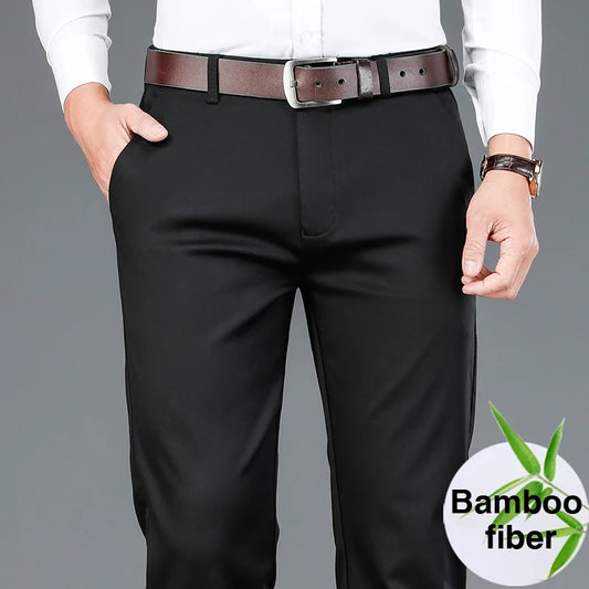 Men's Bamboo Fiber Casual Pants | Stylish Stretch Trousers