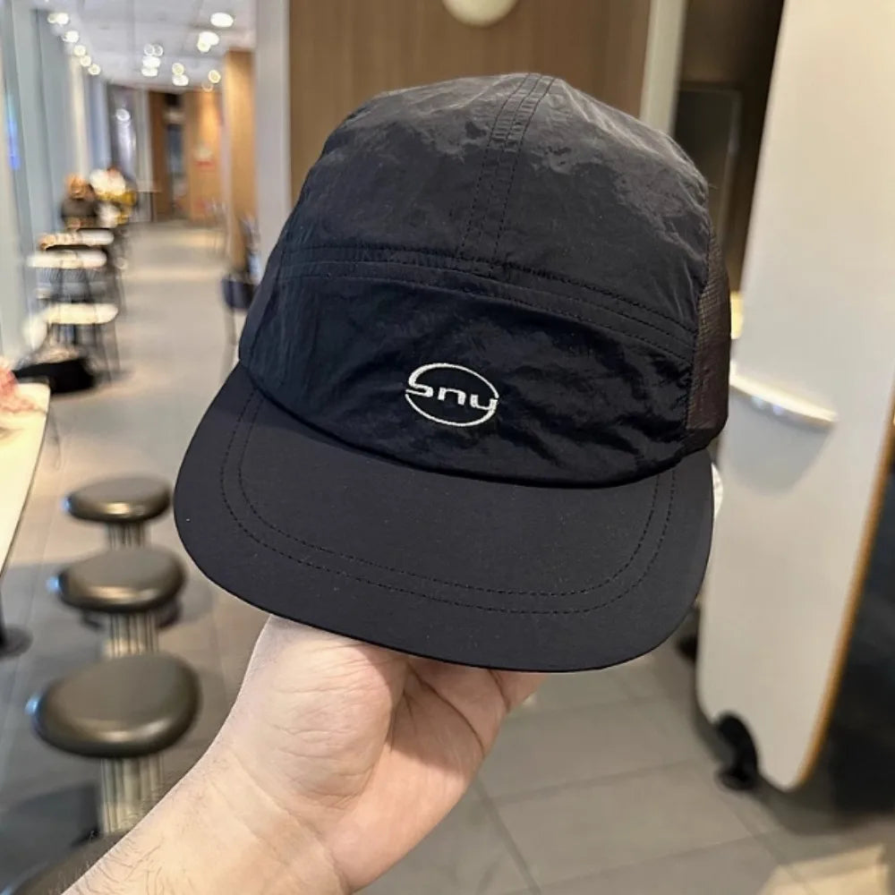 Korean Letter Embroidery Baseball Cap | Lightweight & UV Protection