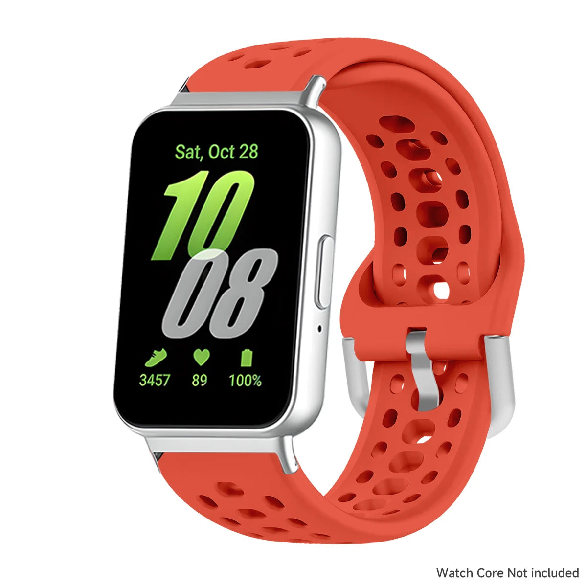 Hole Silicone Sport Strap for Samsung Galaxy Fit 3 — Breathable Replacement Fitness Watch Band Bracelet Accessory