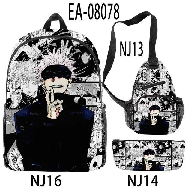 Anime Backpack Set | Stylish Accessories for Students