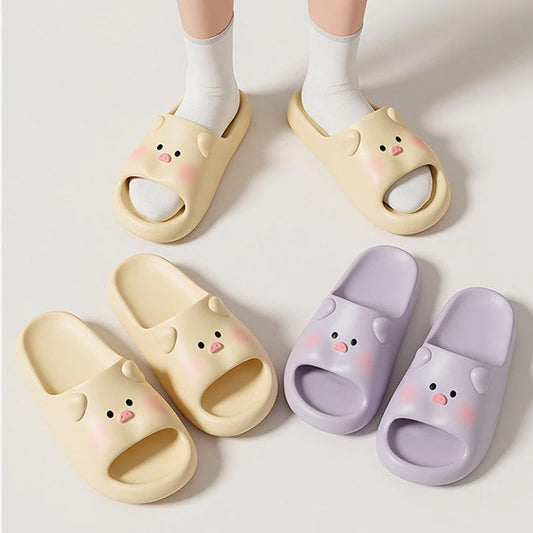 Women's Summer Cute Piglet EVA Slippers | Comfortable Cloud Flip Flops