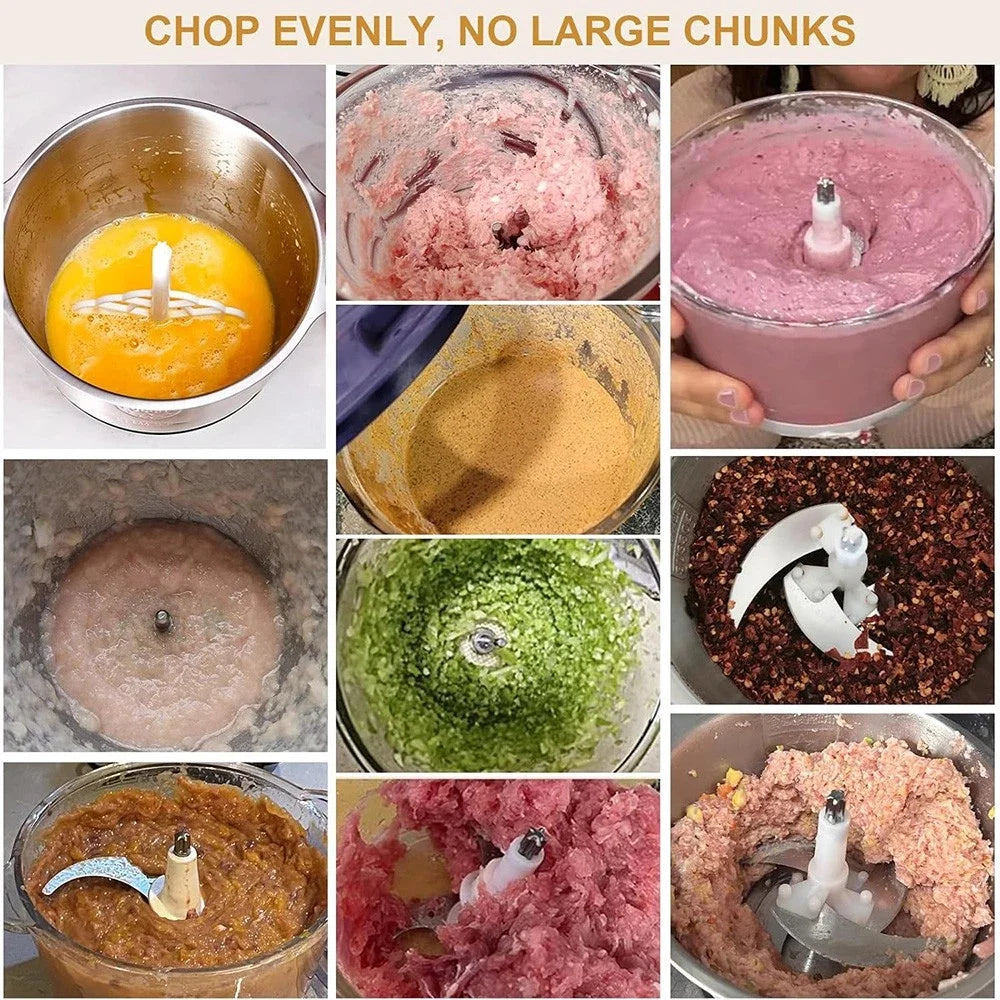 5L Electric Meat Grinders Multifunctional Vegetable Slicer Chopper 304Stainless Steel Food Processor Mixer Machine Kitchen Tool